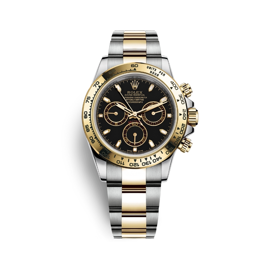 dong ho rolex cosmograph daytona 40 116503 0004 mat so den day oyster thep vang vang 4